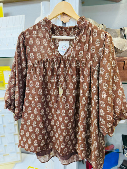 BreezyBloom Blouse