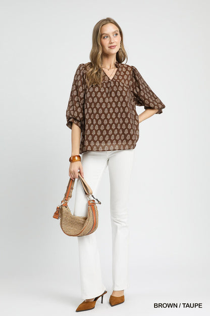 BreezyBloom Blouse